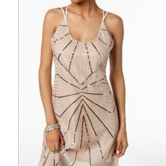 BCBGeneration Nude Sequin Midi Party Dress Size 4 NWOT Birthday - Picture 2 of 8